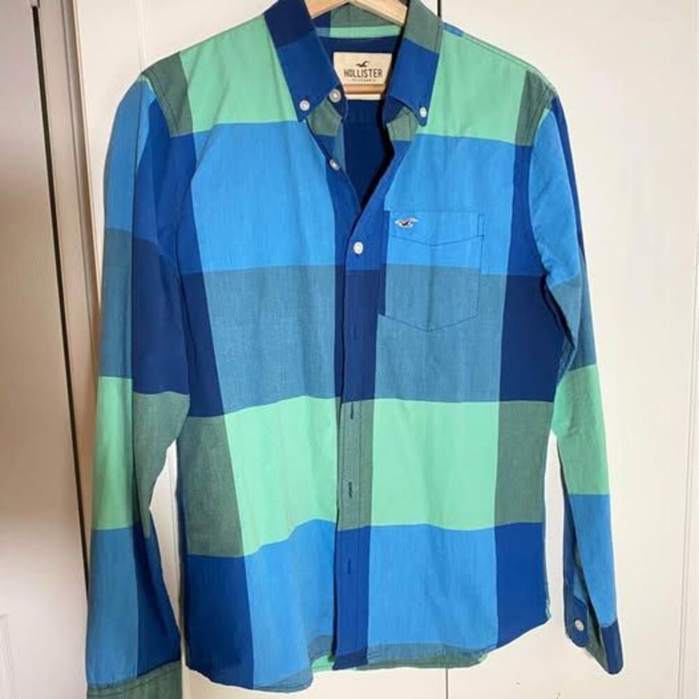 Hollister  Mens Long Sleeve Shirt Small 100% Cotton